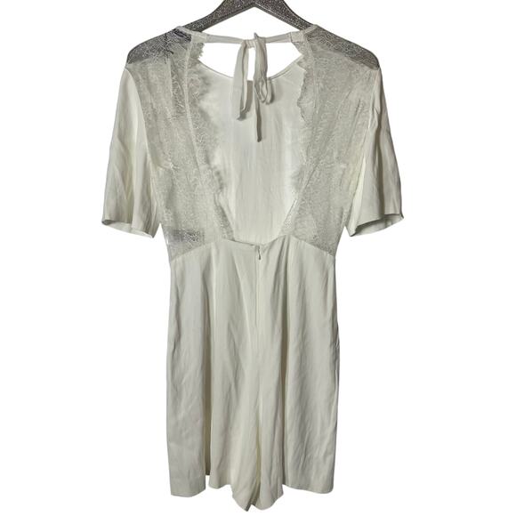 SANDRO Dilan Open Back Romper In Ecru NEW - Picture 3 of 8